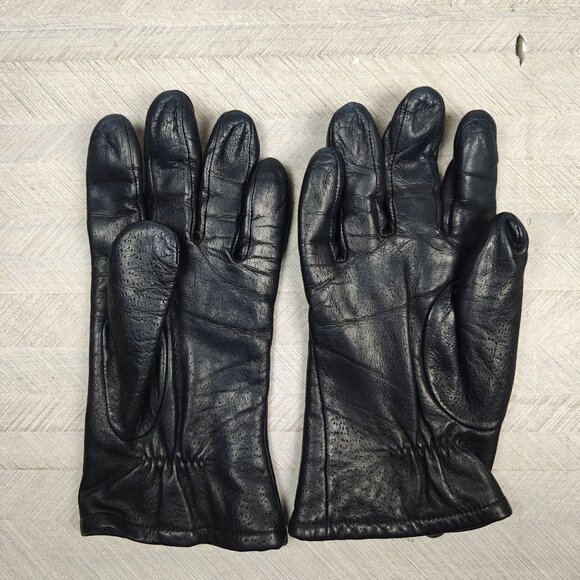 Vintage Aris Genuine Leather Winter Gloves With Polyester Lining Size 8.5 Women' - Picture 2 of 5